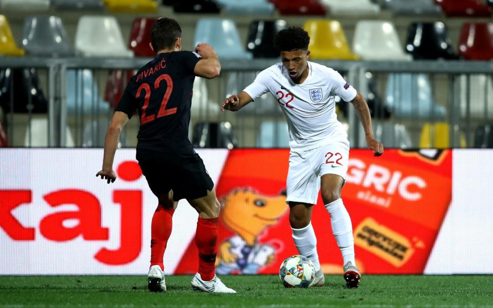 Jadon Sancho looked at home for England's senior team - PA