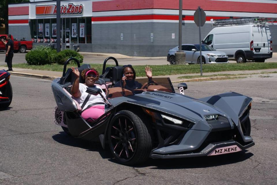 A Juneteenth motorade rolled through East St. Louis streets Saturday.