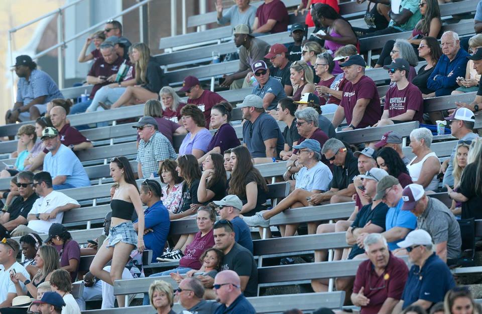 Niceville faithful in the stands during a Niceville Escambia spring football scrimmage at Niceville.