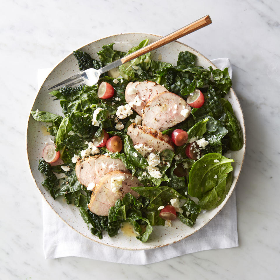 Lunch: Winter Salad with Easy Herbed Pork Tenderloin