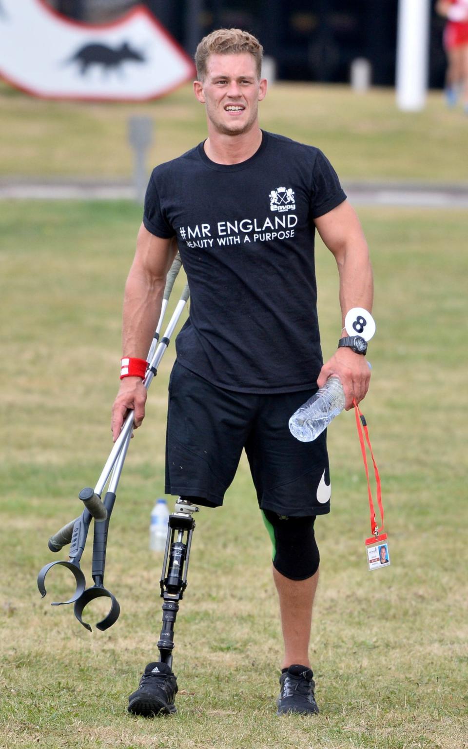 Jack Eyers during boot camp at the Mr England competition in Birmingham - Credit: SWNS