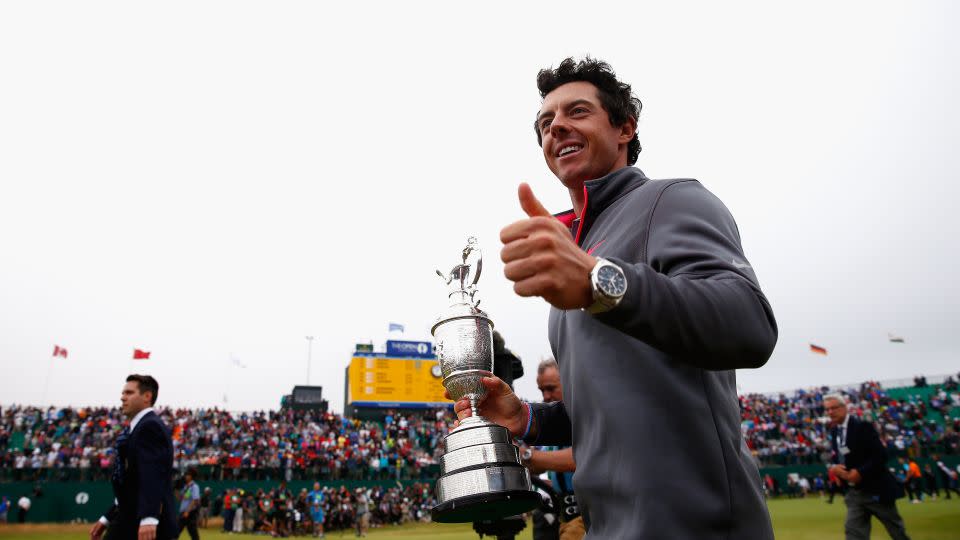 A two-stroke victory at Royal Liverpool saw McIlroy clinch the Open Championship in 2014. - Tom Pennington / Getty Images