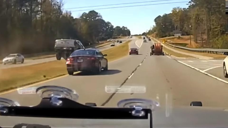 Ram Goes Flying In Georgia Police Chase