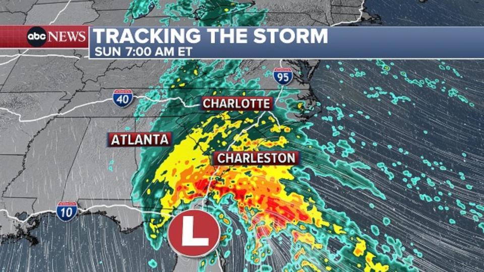 PHOTO: Tracking the storm - Sunday AM (ABC News)