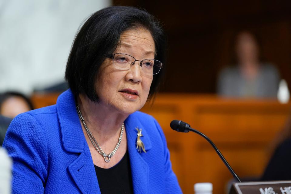 Sen. Mazie Hirono, D-Hawaii, questions Supreme Court nominee Ketanji Brown Jackson during her Senate Judiciary Committee confirmation hearing on Capitol Hill in Washington, Tuesday, March 22, 2022.