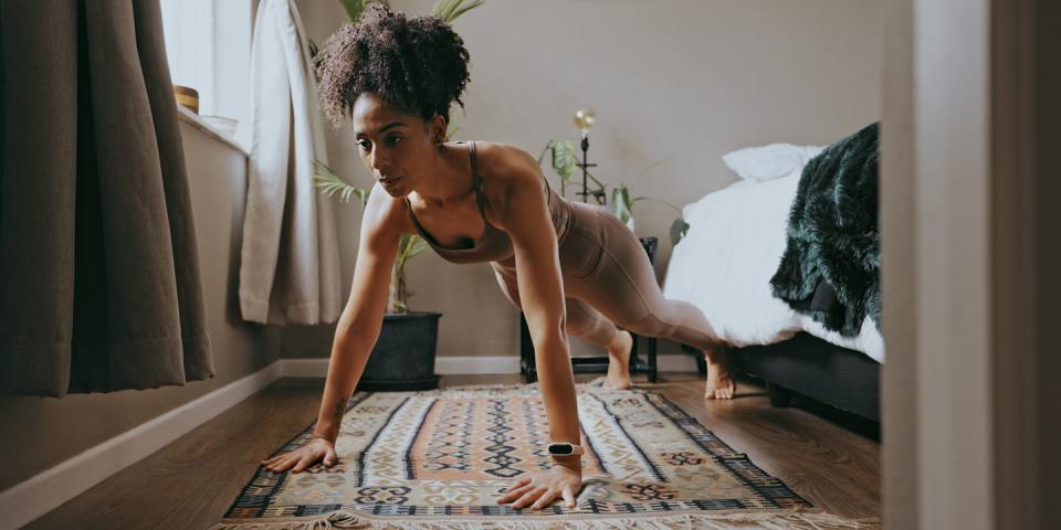 woman doing pushup