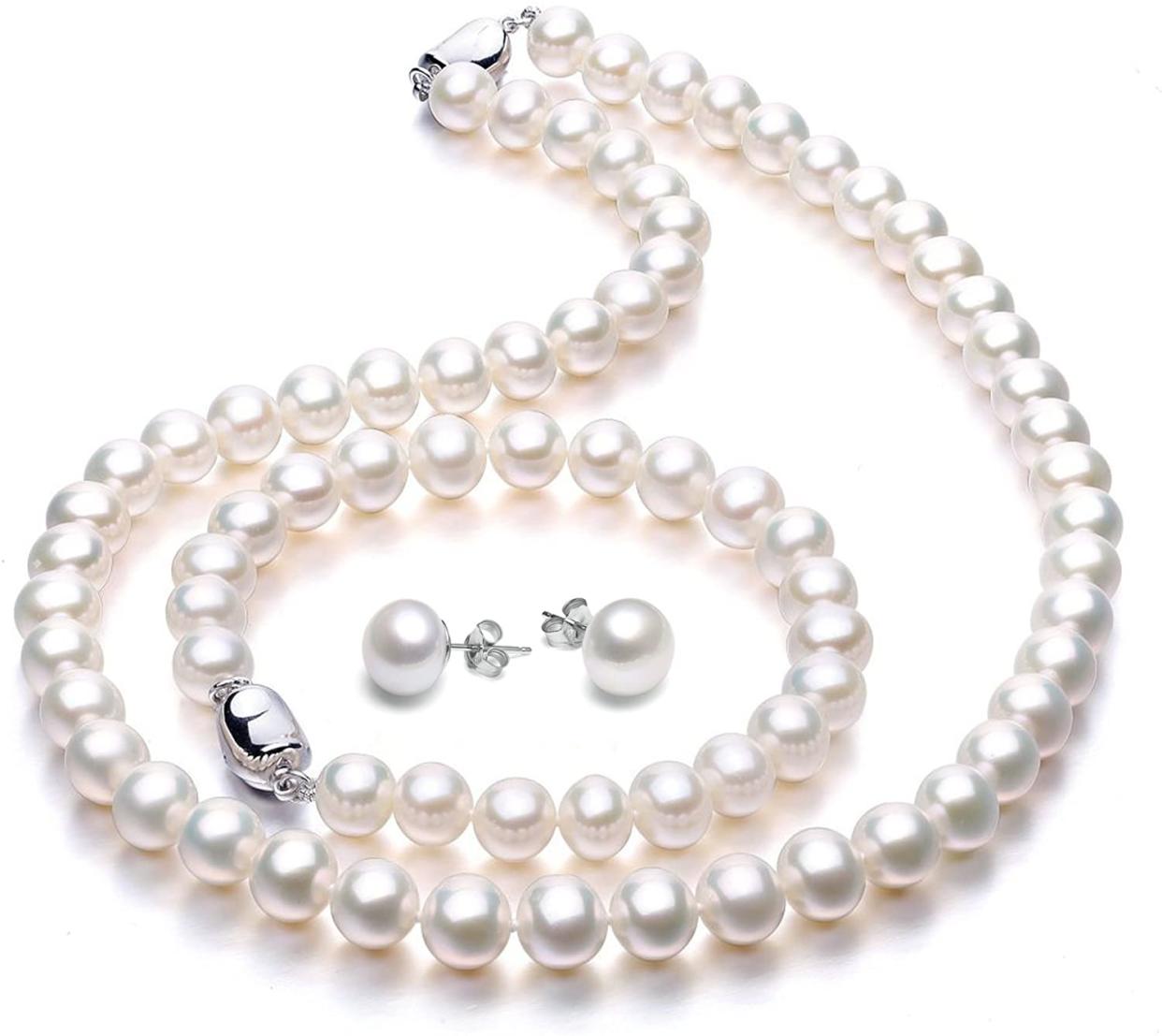 VIKI LYNN Freshwater Cultured Pearl Necklace Set 