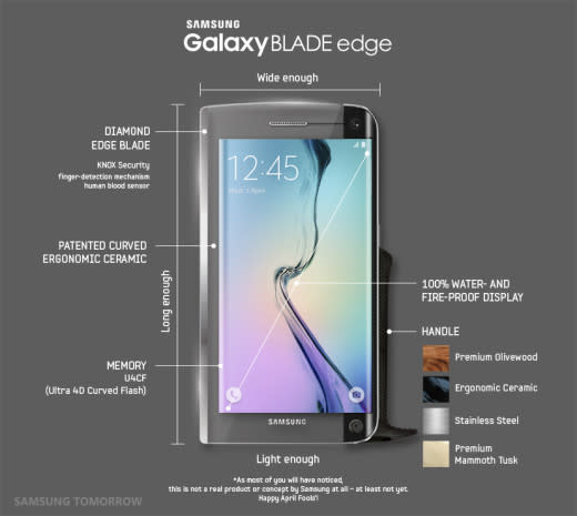 Samsung 突然發表旗艦新機: 設計超瘋狂的「刀片邊緣」Galaxy Blade edge