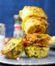 <p>"These egg muffins are easy to make, like mini omelets in bite-sized, portion-controlled, grab-and-go size," says Ehsani. You can add any veggies you like to your muffin tin and then add scrambled eggs and bake. Super simple and easy!<br><br><em>Per serving: </em><em>219 calories, 4 g carbs, 1 g fiber, 15 g fat, 17 g protein</em></p><p><a class="link " href="https://hurrythefoodup.com/low-carb-egg-breakfast-muffins/" rel="nofollow noopener" target="_blank" data-ylk="slk:Get the recipe;elm:context_link;itc:0">Get the recipe</a></p>