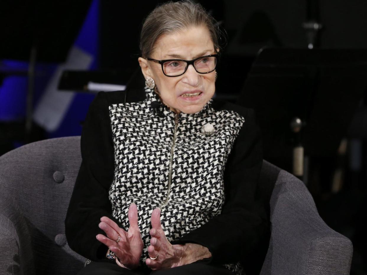 Supreme Court Justice Ruth Bader Ginsburg passed away on Friday, setting up a partisan fight over her seat in an election year. (AP Photo/Steve Helber)