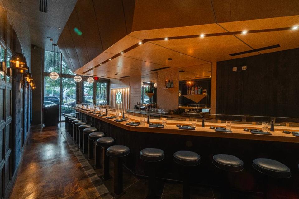 Another view of the 20-seat counter at Bondi Sushi in Midtown Miami.