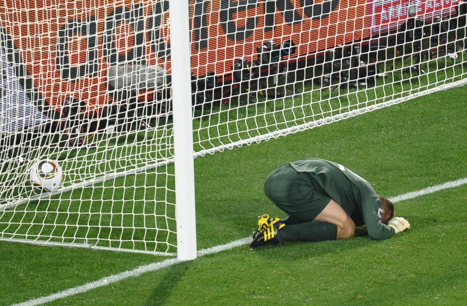 Robert Green's howler in South Africa gifted the USA a point (Photo credit should read HOANG DINH NAM/AFP/Getty Images)