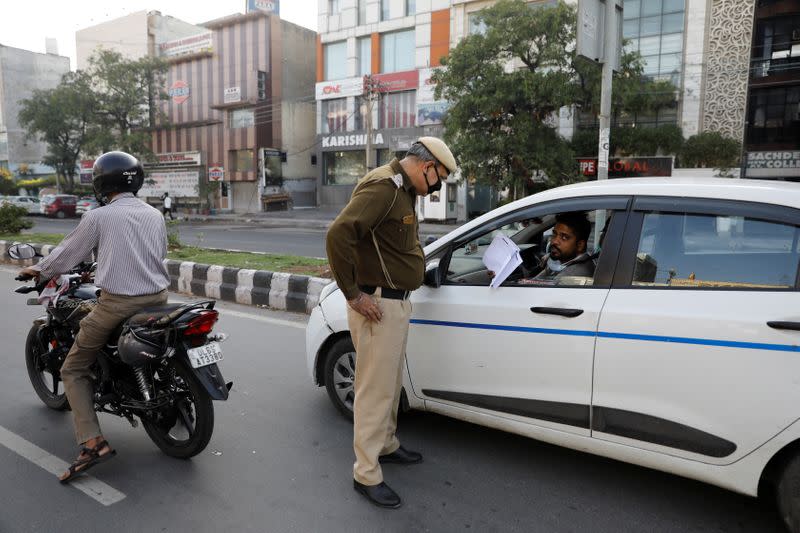 Lockdown amid a coronavirus disease (COVID-19) outbreak in New Delhi