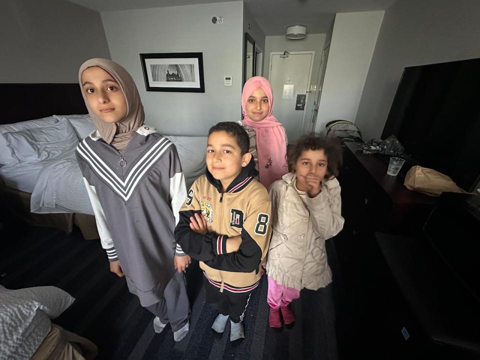 children of Fatma Elahmed at hotel near Donald Street apartment, May 10, 2024