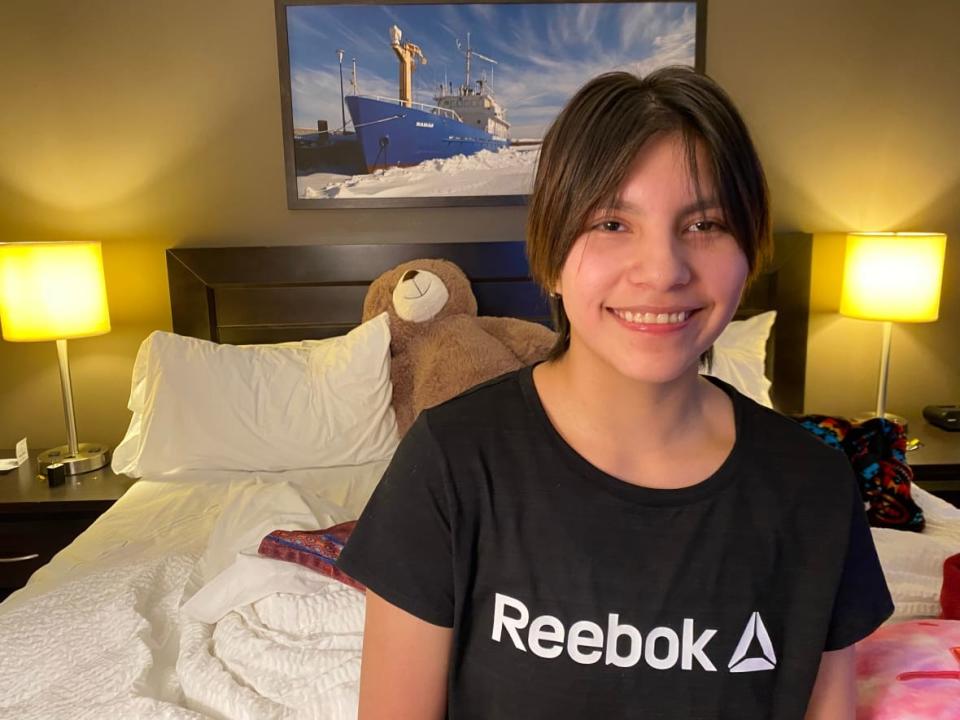 Shenika Chornoby, 17, says she is thankful for the nurses who helped her recover after the blaze. She will soon return home after recovering at Winnipeg's HSC Children's Hospital. (Joanne Roberts/CBC - image credit)