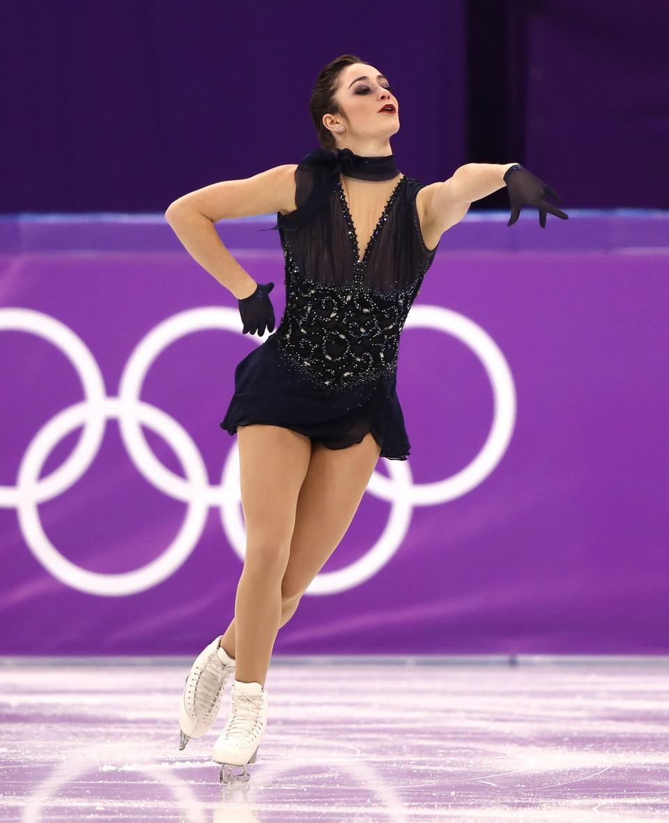 This costume, worn by the Canadian athlete for her short program, was one of our favorites of the competition.&nbsp;It looked beautiful on Osmond and definitely conveyed the Parisian aesthetic -- she performed to music by Edith Piaf -- she was going for.