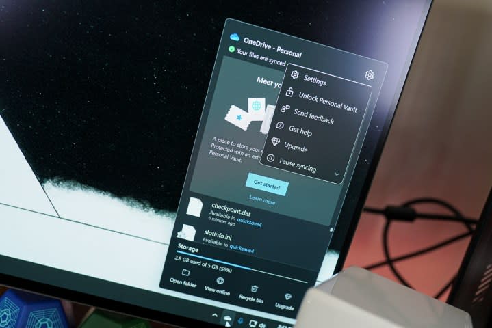 The OneDrive app on a Windows PC.