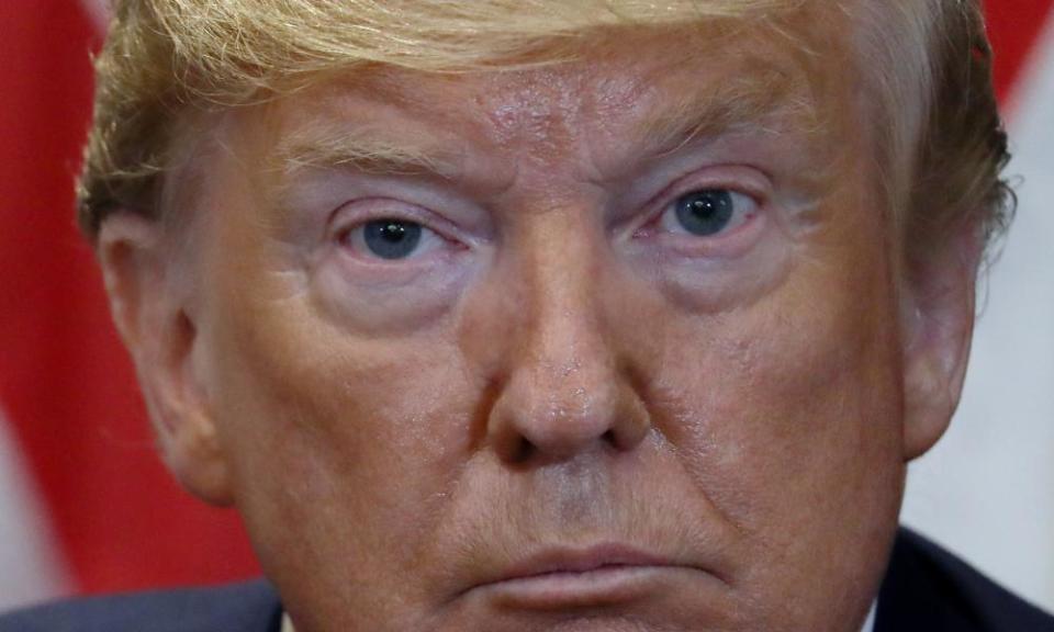 Donald Trump on the sidelines of the UN general assembly on Tuesday.