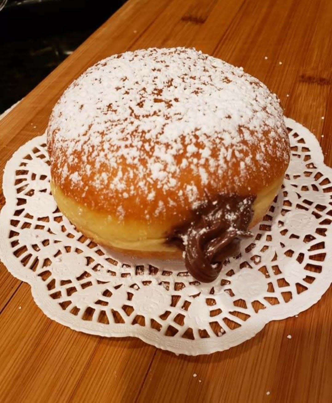 A bombolone filled with nutella.