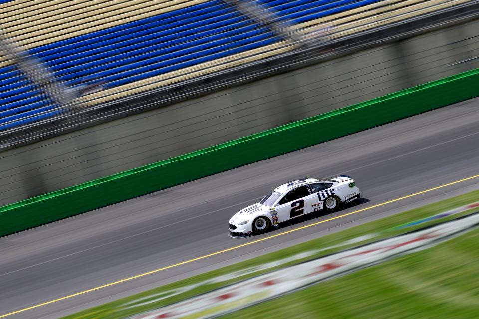 Daytona winner Brad Keselowski during Thursday's practice (Getty). 