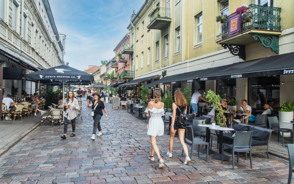 Street in Kaunas, Lithuania