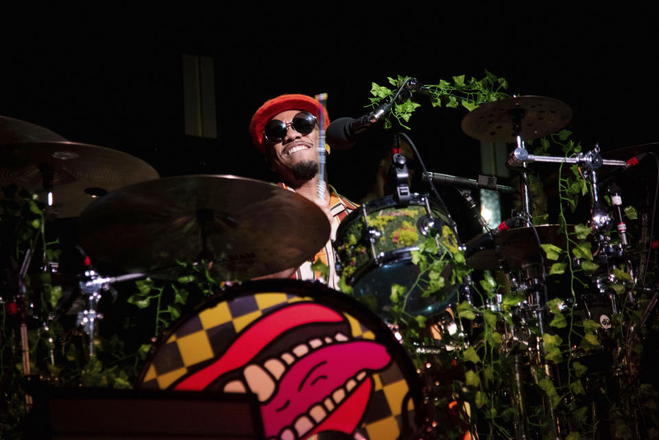 Anderson .Paak performs on stage during the Modelo Fighting Chance Concert Series at The Variety Playhouse, Friday, Nov. 15, 2019, in Atlanta. (Photo by Paul R. Giunta/Invision/AP)