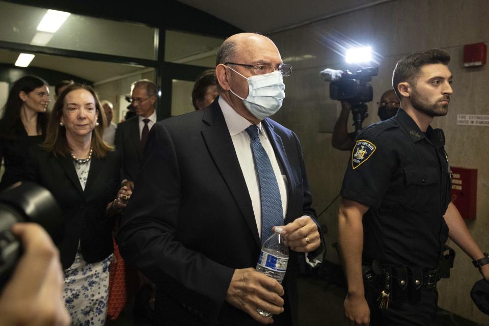 The Trump Organization's former Chief Financial Officer Allen Weisselberg leaves from court, Thursday, Aug. 18, 2022, in New York. Weisselberg pled guilty on Thursday to tax violations in a deal that would require him to testify about business practices at the former president's company. (AP Photo/Yuki Iwamura)