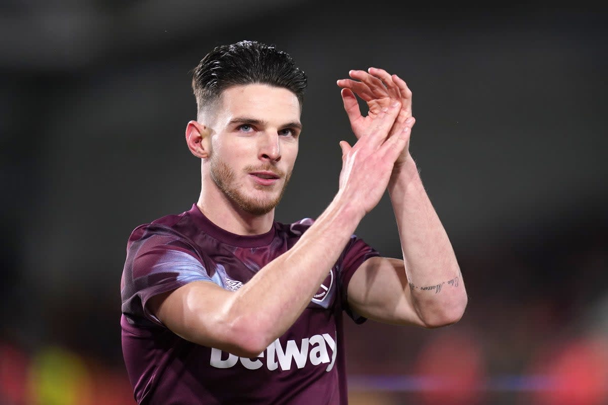 Declan Rice has become Arsenal’s top target this summer, according to the Times (John Walton/PA) (PA Wire)