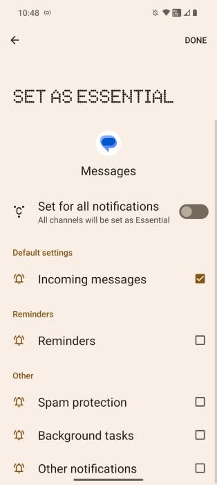 Nothing OS 2.0 essential notification