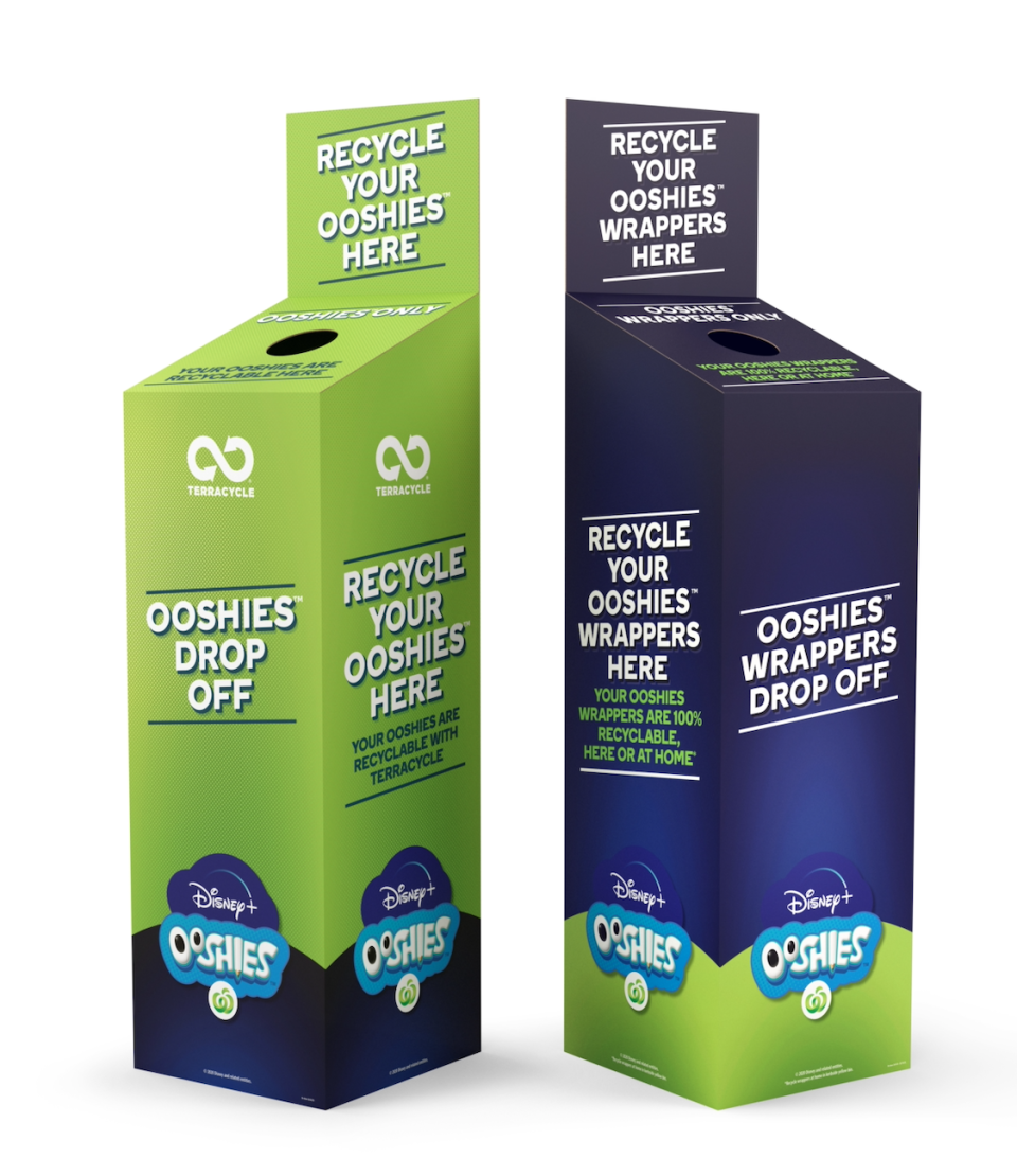 Woolworths' TerraCycle bins where shoppers will be able to recycle Ooshies. 