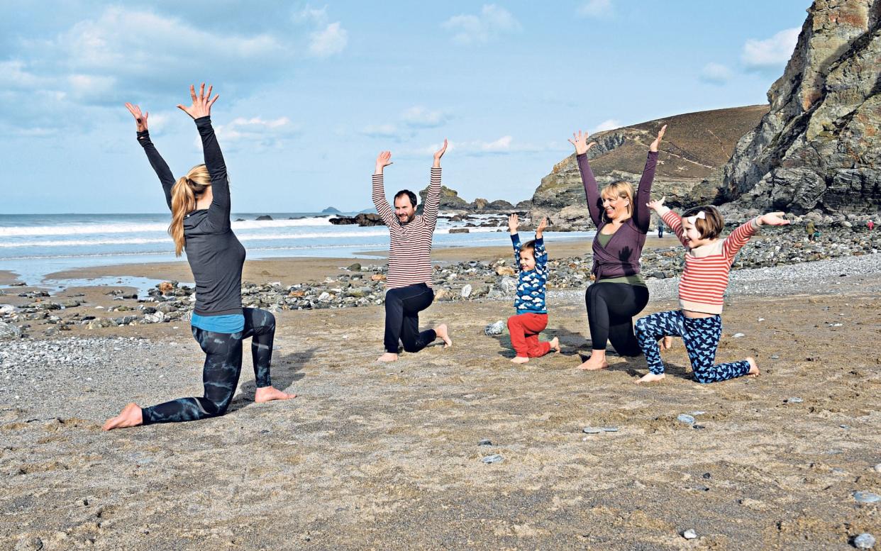 Yoga on a beach is an entirely different event - JAY WILLIAMS