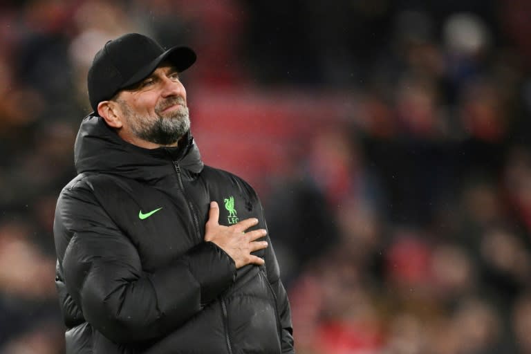 Jurgen Klopp is preparing to take charge of <a class="link " href="https://sports.yahoo.com/soccer/teams/liverpool/" data-i13n="sec:content-canvas;subsec:anchor_text;elm:context_link" data-ylk="slk:Liverpool;sec:content-canvas;subsec:anchor_text;elm:context_link;itc:0">Liverpool</a> for the final time (Oli SCARFF)