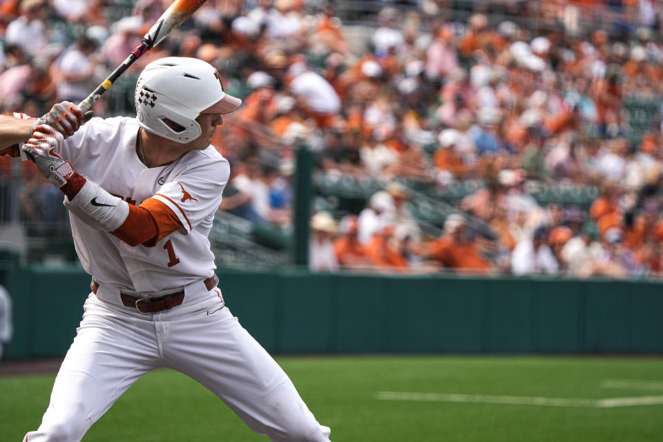 Texas' Jalin Flores had the biggest hit in Sunday's 10-6 win over Miami: a grand slam in the third inning that propelled the Longhorns into next weekend's NCAA super regionals. Texas went 3-0 in the Coral Gables regional, beating host Miami twice.