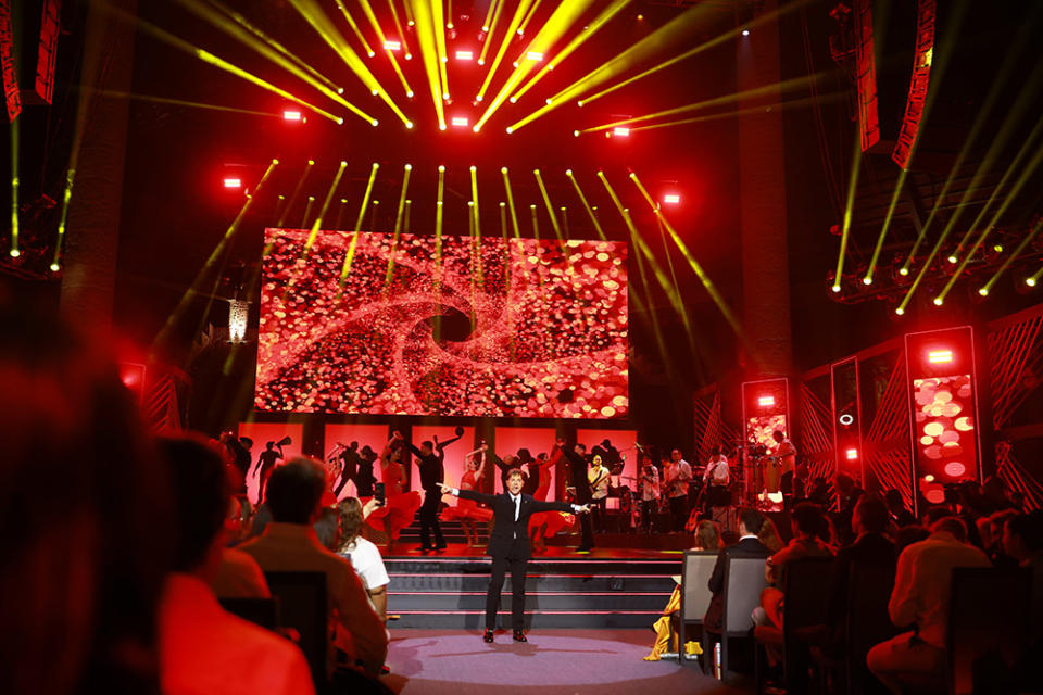 David Bisbal performs during the 11th edition of Premios Platino at Xcaret on April 20, 2024 in Riviera Maya, Mexico.