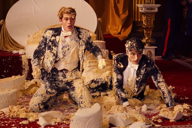 <p>Jonathan Prime/Prime Video</p> Nicholas Galitzine and Taylor Zakhar Perez in "Red, White & Royal Blue" (2023)