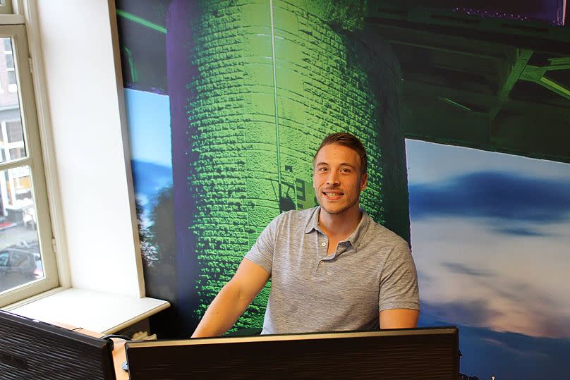 Tour guide Timon pictured in his office