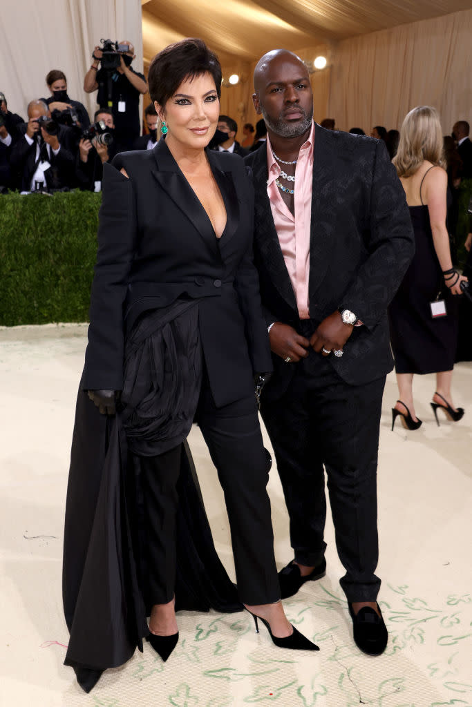 2021年9月13日， Kris Jenner 與 Corey Gamble 亮相 Met Gala 紅地毯。