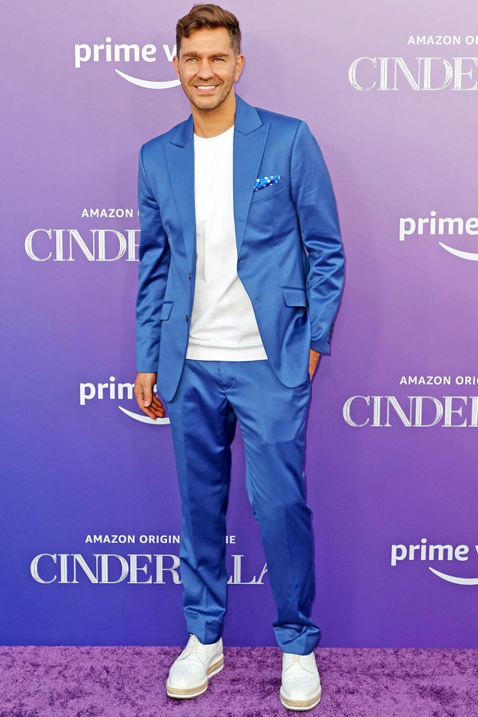 LOS ANGELES, CALIFORNIA - AUGUST 30: Andy Grammer attends the Los Angeles Premiere of Amazon Studios' "Cinderella" at The Greek Theatre on August 30, 2021 in Los Angeles, California. (Photo by Kevin Winter/Getty Images)