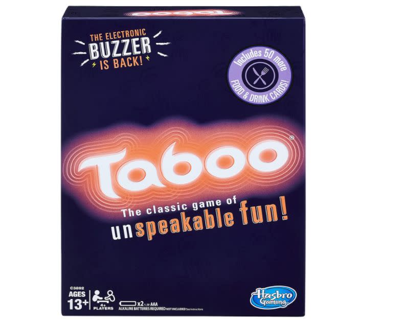 Get <a href="https://amzn.to/37n05Xd" target="_blank" rel="noopener noreferrer">Taboo on sale for $14</a> (normally $20) at Amazon.