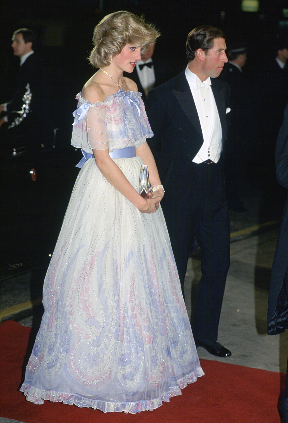 Princess Diana at the Royal Variety Performance in 1984