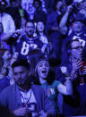 Fans cheer during Opening Night for the NFL Super Bowl 53 football game Monday, Jan. 28, 2019, in Atlanta. (AP Photo/David J. Phillip)