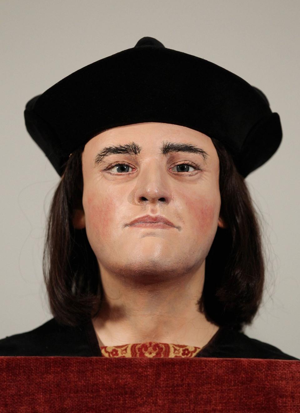 The face of Richard III at the Society of Antiquaries in London - Gareth Fuller/PA Wire