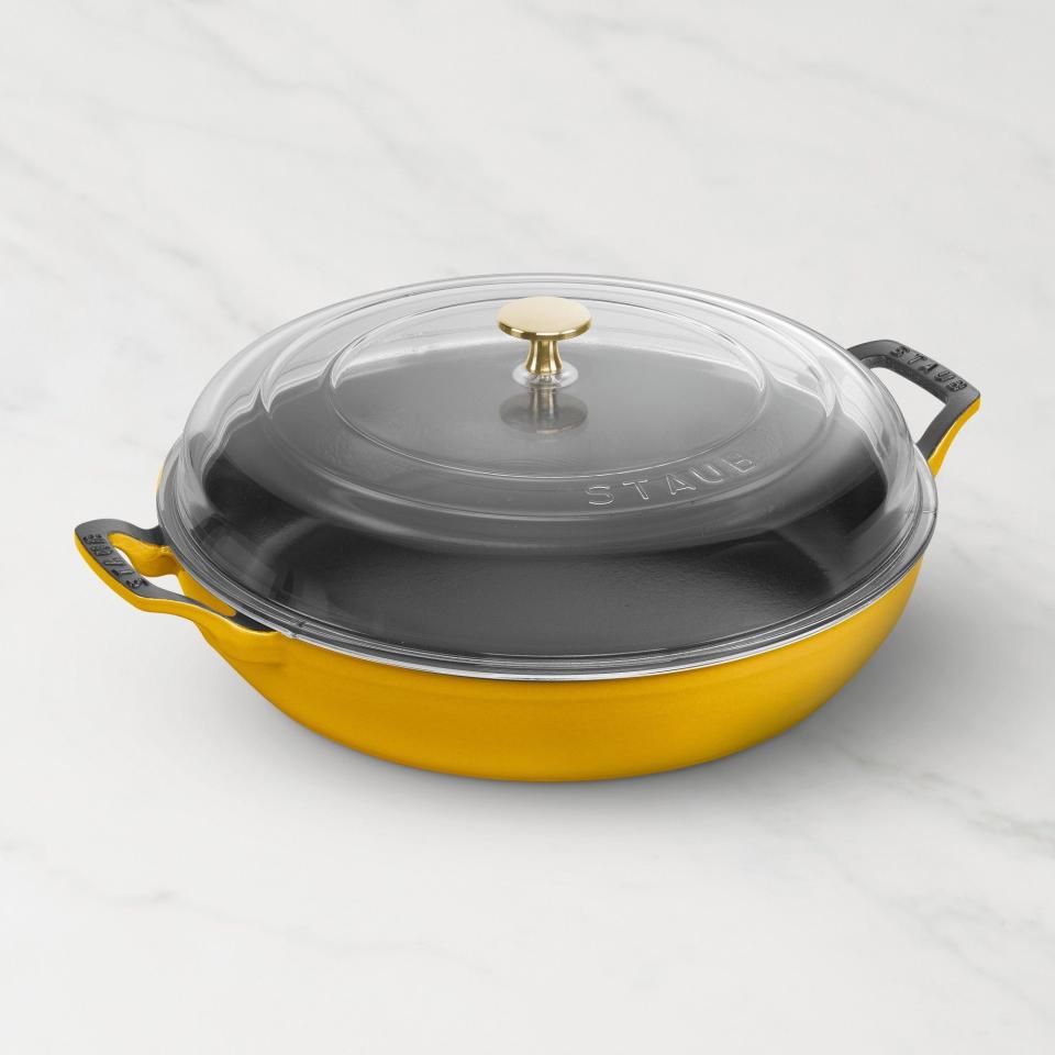 <p><a href="https://go.redirectingat.com?id=74968X1596630&url=https%3A%2F%2Fwww.williams-sonoma.com%2Fproducts%2Fstaub-cast-iron-braiser-with-glass-lid&sref=https%3A%2F%2Fwww.townandcountrymag.com%2Fstyle%2Ffashion-trends%2Fg60129002%2Fbest-gifts-for-moms-who-have-everything%2F" rel="nofollow noopener" target="_blank" data-ylk="slk:Shop Now;elm:context_link;itc:0;sec:content-canvas" class="link ">Shop Now</a></p><p>Enameled Cast Iron Everything Pan</p><p>williams-sonoma.com</p><p>$149.95</p>