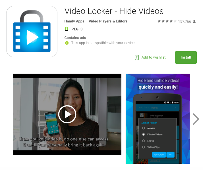 <em>The clips were kept hidden on the Video Locker app (Grab)</em>