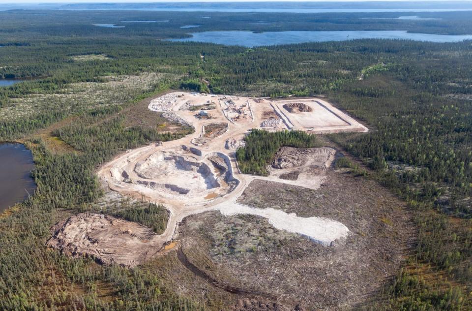 An aerial view of the Nechalacho mine site in near Yellowknife N.W.T.