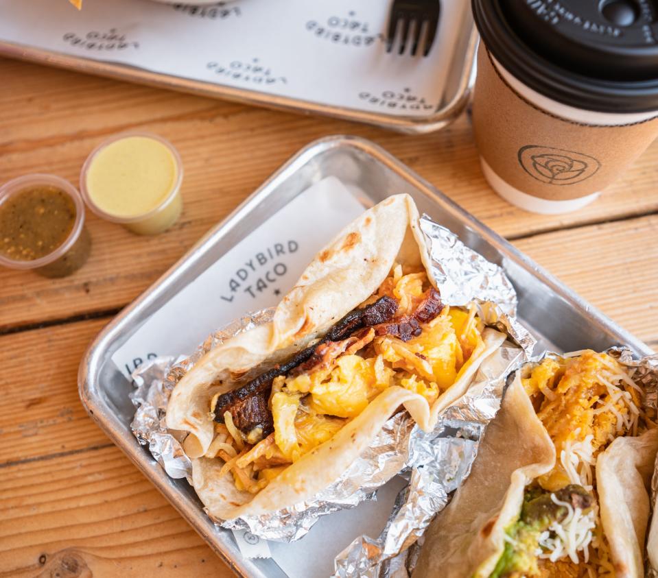 Breakfast and lunch tacos at Ladybird.