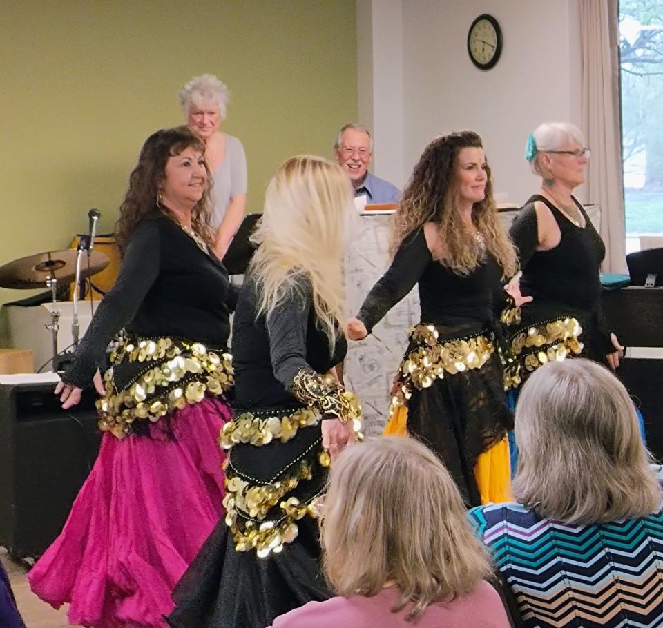 Members of a belly dance class taught at the Monroe Family YMCA took part in the second annual talent show.