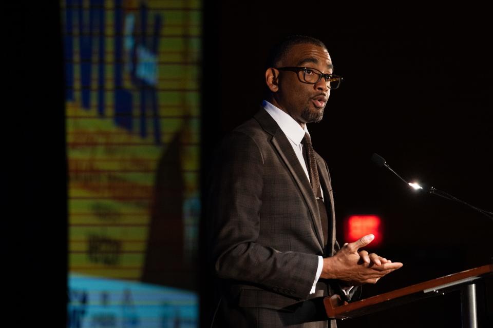 Phoenix City Manager Jeff Barton speaks during the 37th annual MLK Awards Breakfast on Jan. 13, 2023, at the Phoenix Convention Center.