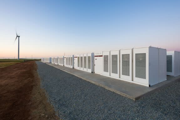 Tesla's Powerpack unit in Jamestown, South Australia.