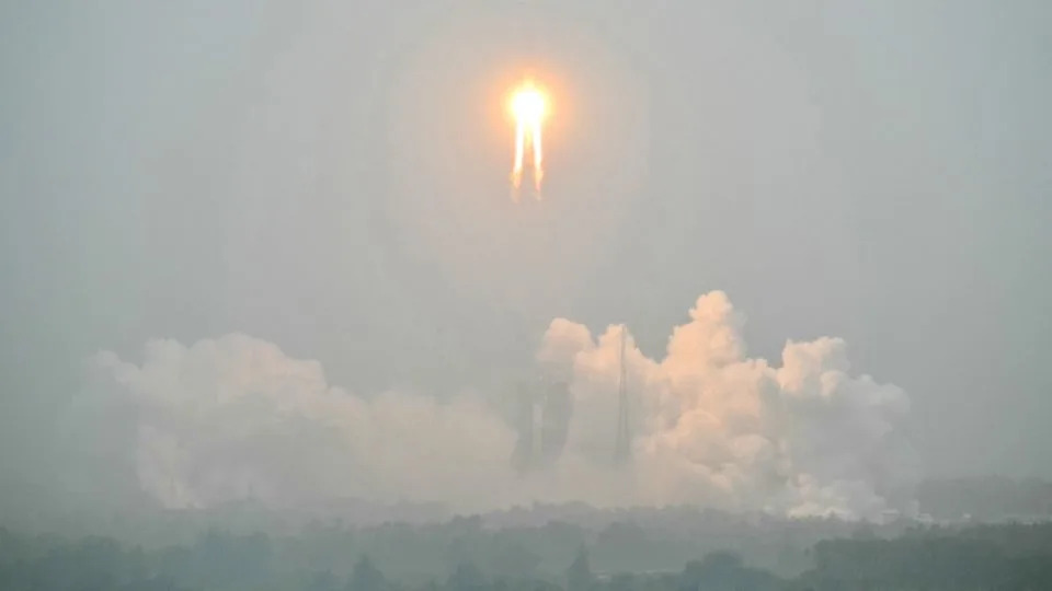 The Chang'e-6 mission lunar probe launched on May 3 from Wenchang Space Launch Centre in southern China's Hainan Province. - Hector Retamal/AFP/Getty Images